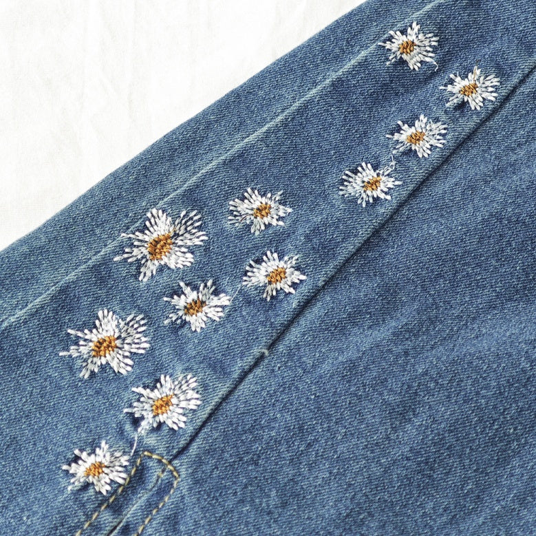 Women's High-Waist Star Patch Jeans, Wide-Leg Full-Length Jeans With A Retro Y2K Sta Light-Wash Denim For All Seasons