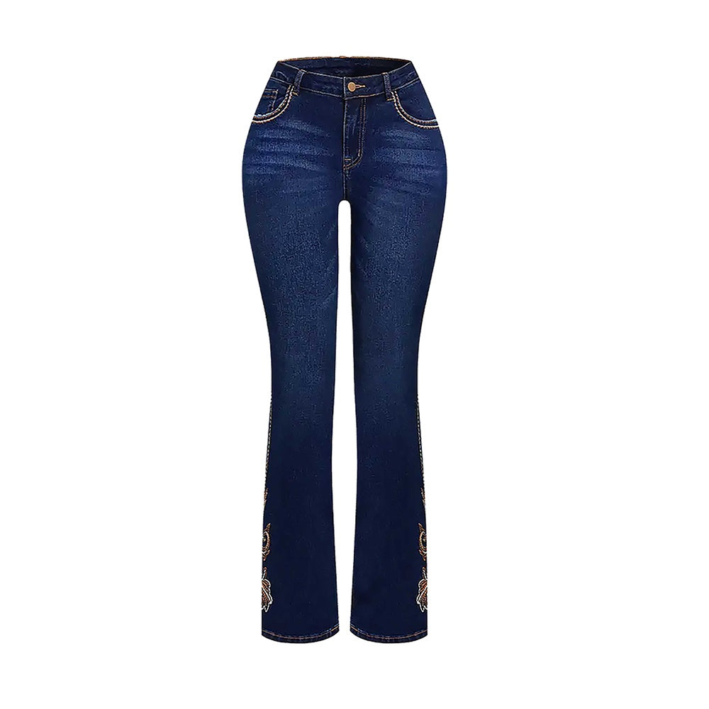 Sculpt Your Curves With Our Butt-Lifting Bootcut Jeans Our Mid-Rise Bootcut Features Intricate Statement Embroidery Down The Leg And On The Pockets. Perfect Vaquera Vibe