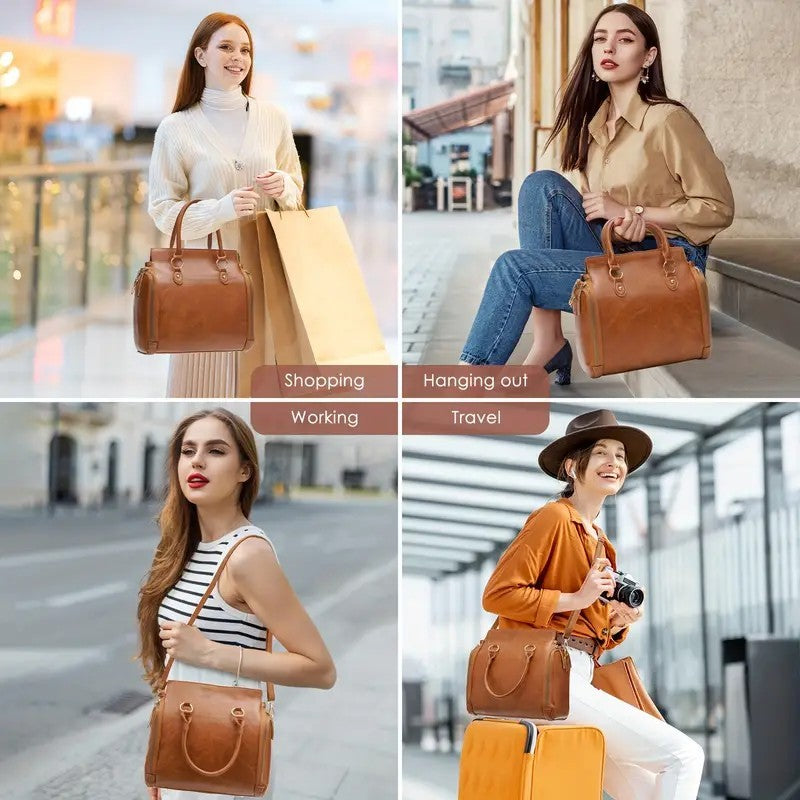 Women's Multifunctional Leather Shoulder Bag Handbag