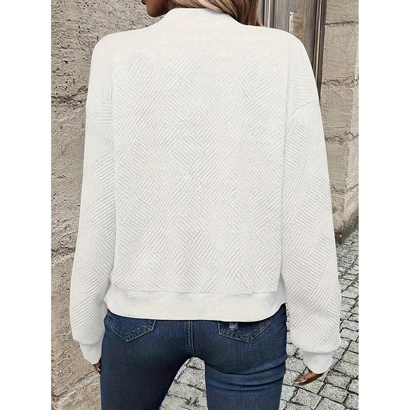 Womens Bomber Jacket Coat Casual Textured Stand Collar Zip Up Fall Fashion Jackets Outfits