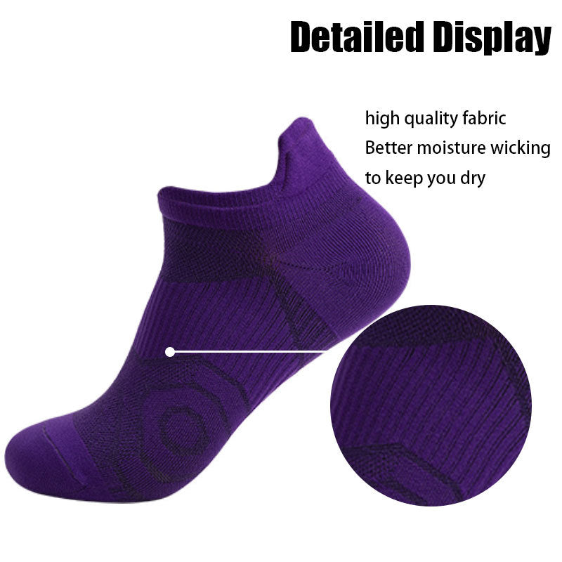 8 Pairs Womens Athletic Compression Running Low Cut Cushioned Socks Anti-odor And Breathable For Outdoor Sports Running Cycling Hiking Fitness