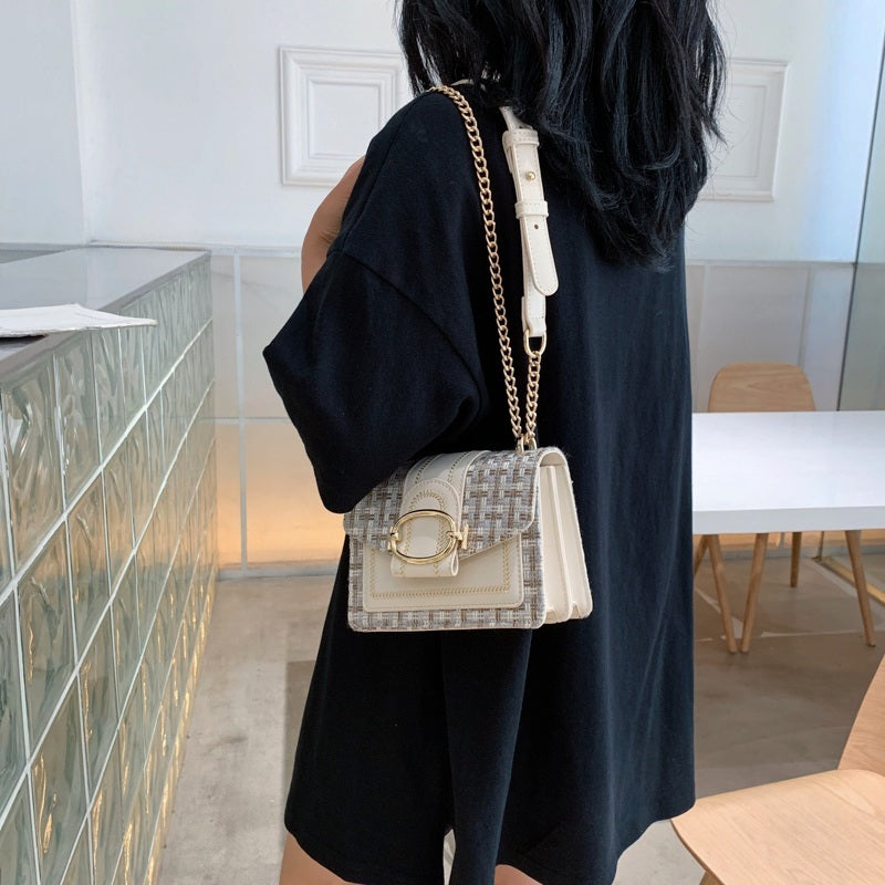 PU Crossbody Bag, Small Fragrance Style, Women's Shoulder Bag, Sense Of Luxury, Emotional Chain Small Bag