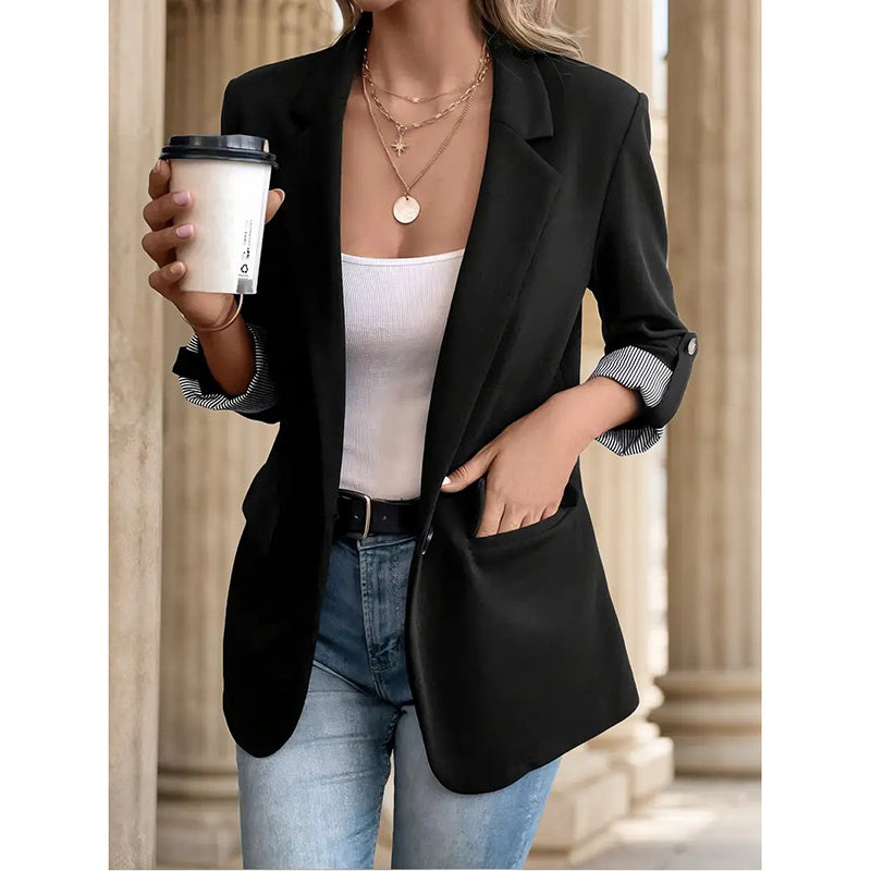 Women's Casual Blazers Open Front Long Sleeve Work Office Suit Jackets Blazer Business Casual Outfits