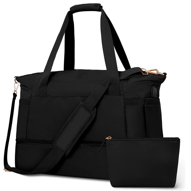 Travel Duffel Bag Sports Gym Bag For Girls Teen Birthday Gifts, Personal Item Weekender Bag Carry On Tote Bags For Women Men,Waterproof Overnight Luggage Bag With Trolley Sleeve