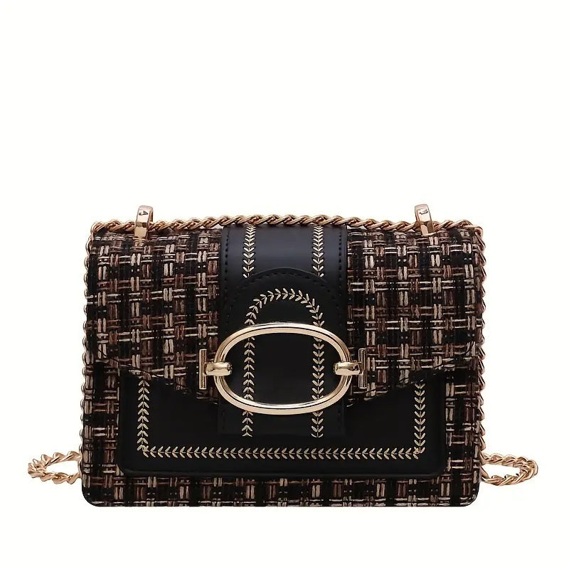 PU Crossbody Bag, Small Fragrance Style, Women's Shoulder Bag, Sense Of Luxury, Emotional Chain Small Bag