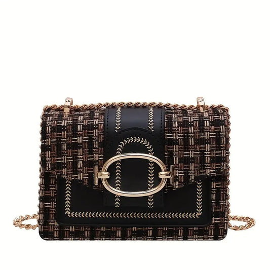 PU Crossbody Bag, Small Fragrance Style, Women's Shoulder Bag, Sense Of Luxury, Emotional Chain Small Bag