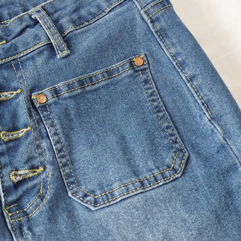 Women's High-Waist Star Patch Jeans, Wide-Leg Full-Length Jeans With A Retro Y2K Sta Light-Wash Denim For All Seasons