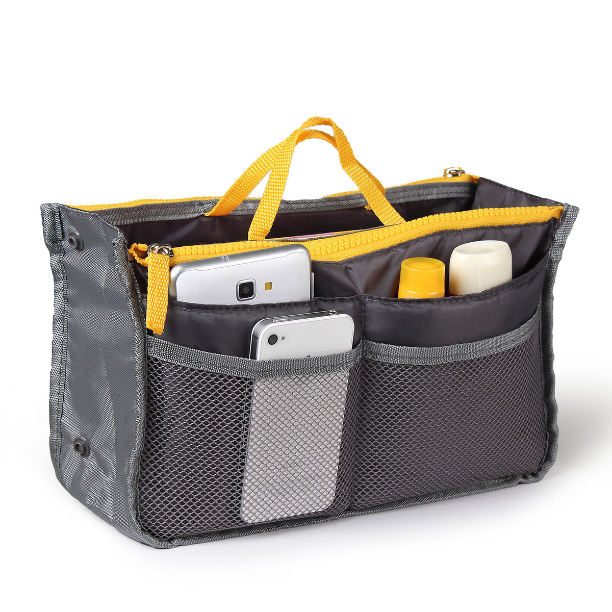 Women Lady Travel Insert Handbag Organizer Makeup Bags Toiletry Purse Liner With Hand Strap